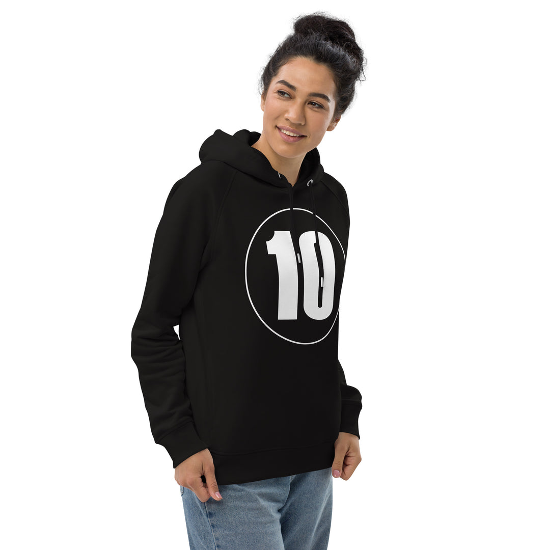 Unisex pullover hoodie: White on Black 10