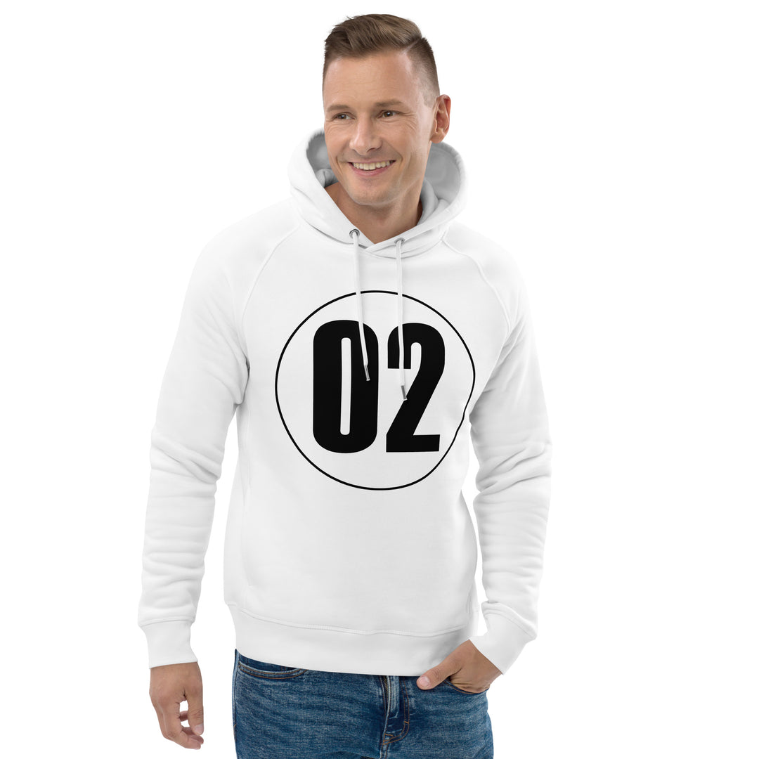 Unisex pullover hoodie: Black on White 02