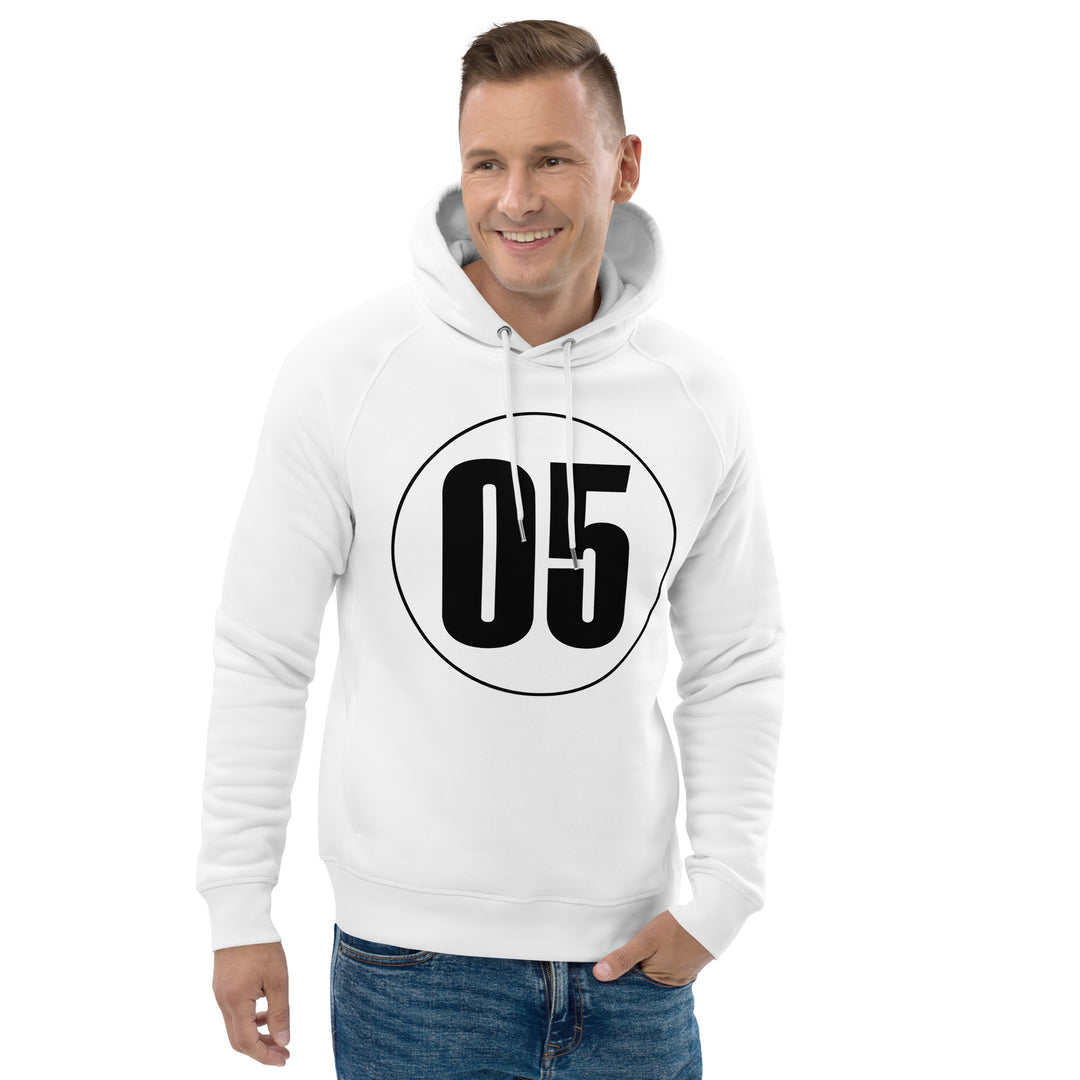 Unisex pullover hoodie: Black on White 05