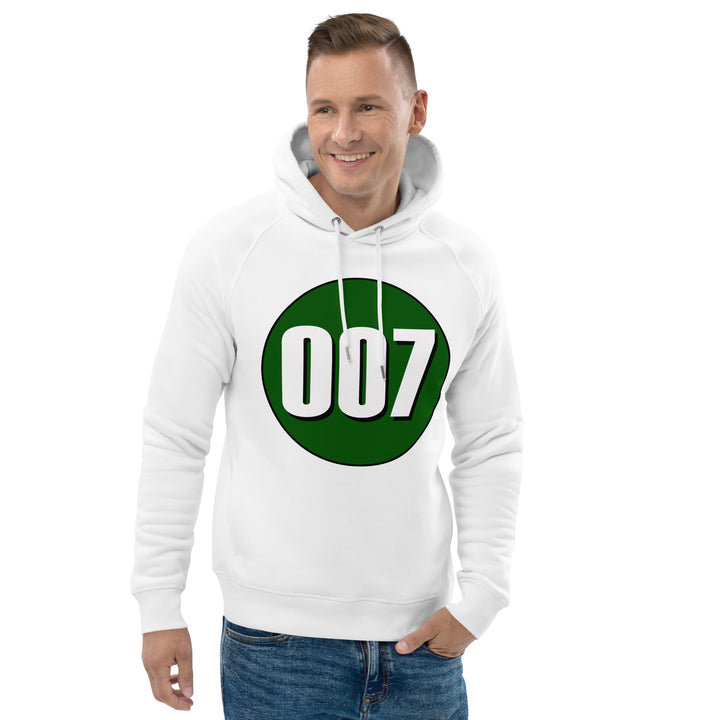 Unisex pullover hoodie: White on Hunter Green 007