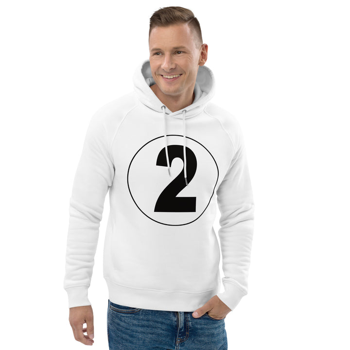 Unisex pullover hoodie: Black on White 2