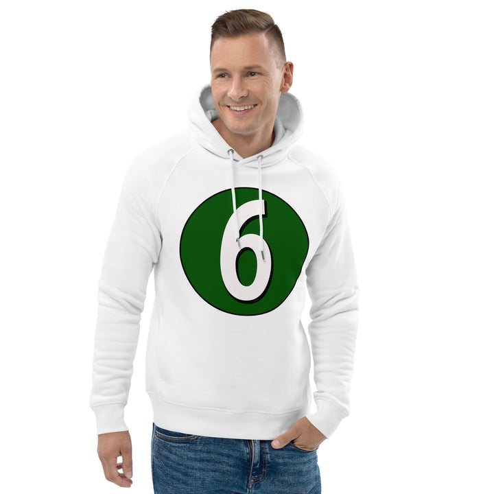 Unisex pullover hoodie: White on Hunter Green 6