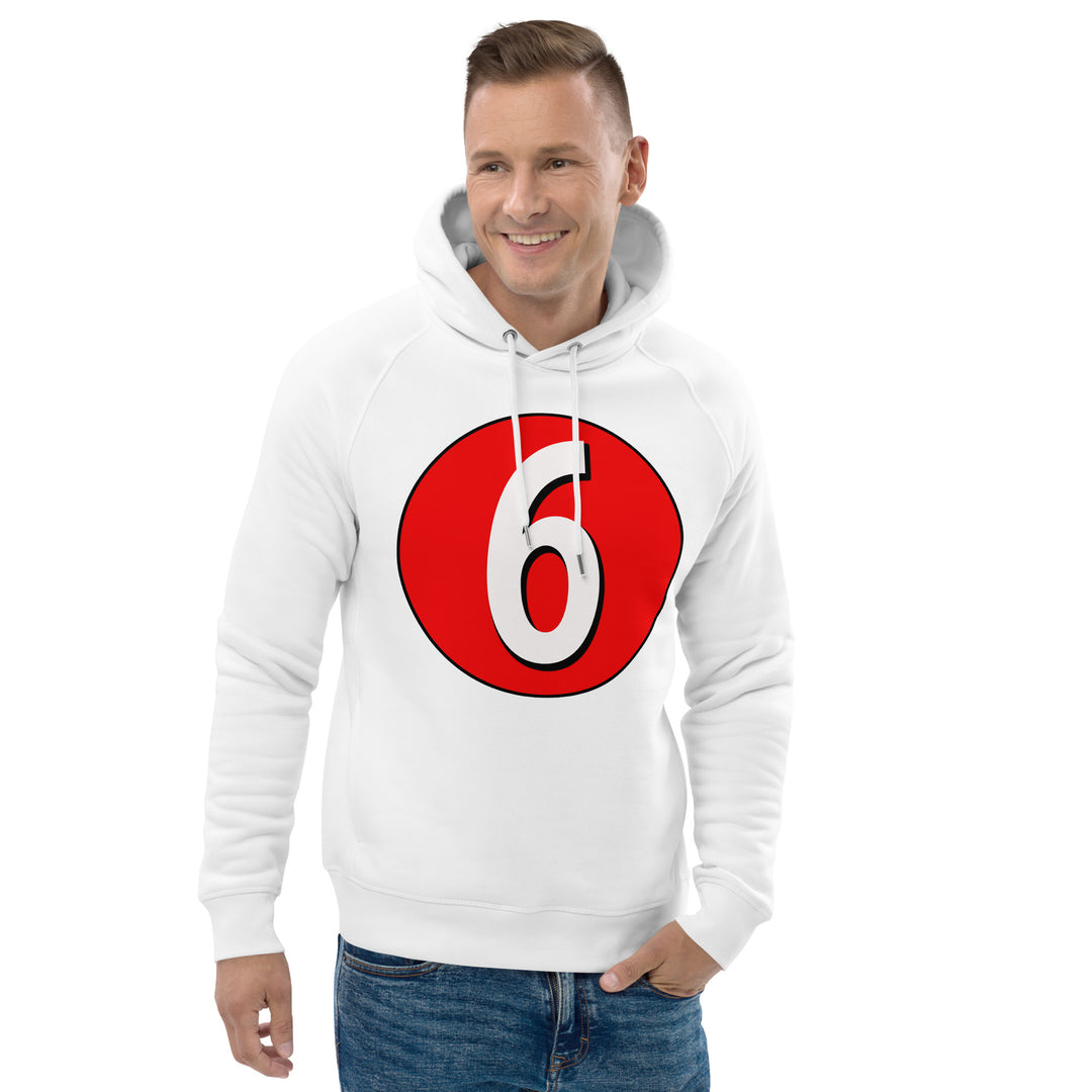 Unisex pullover hoodie: White in Red 6