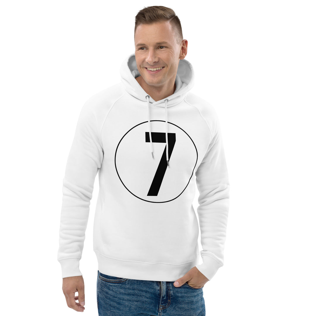 Unisex pullover hoodie: Black on White 7