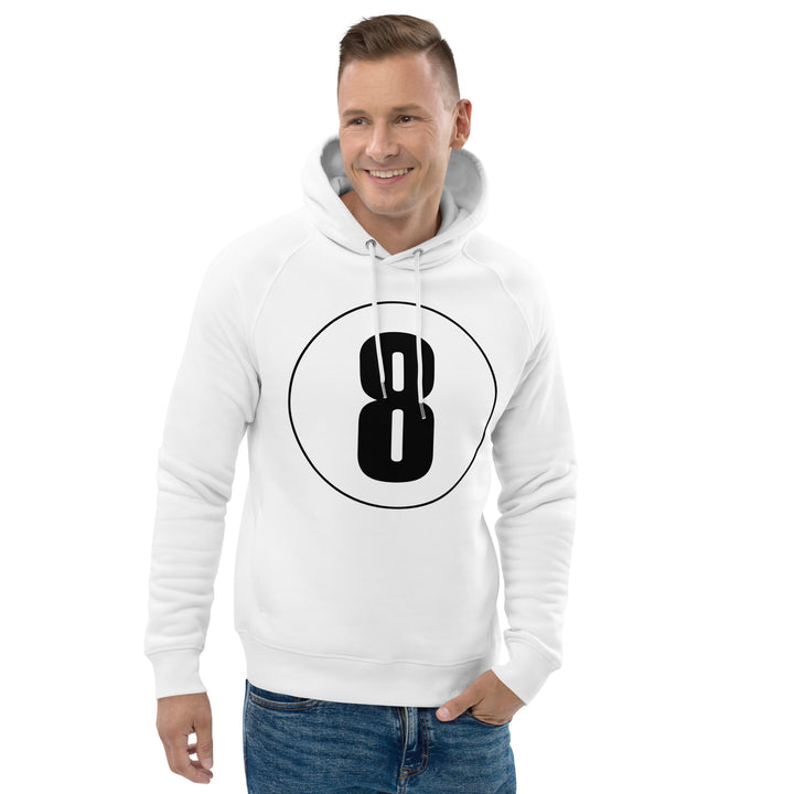 Unisex pullover hoodie: Black on White 8