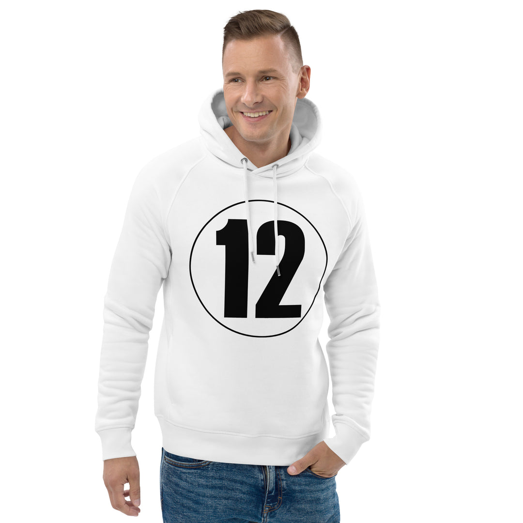 Unisex pullover hoodie: Black on White 12