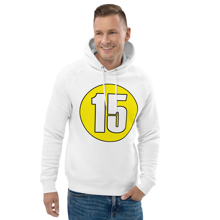 Unisex pullover hoodie: White on Yellow 15