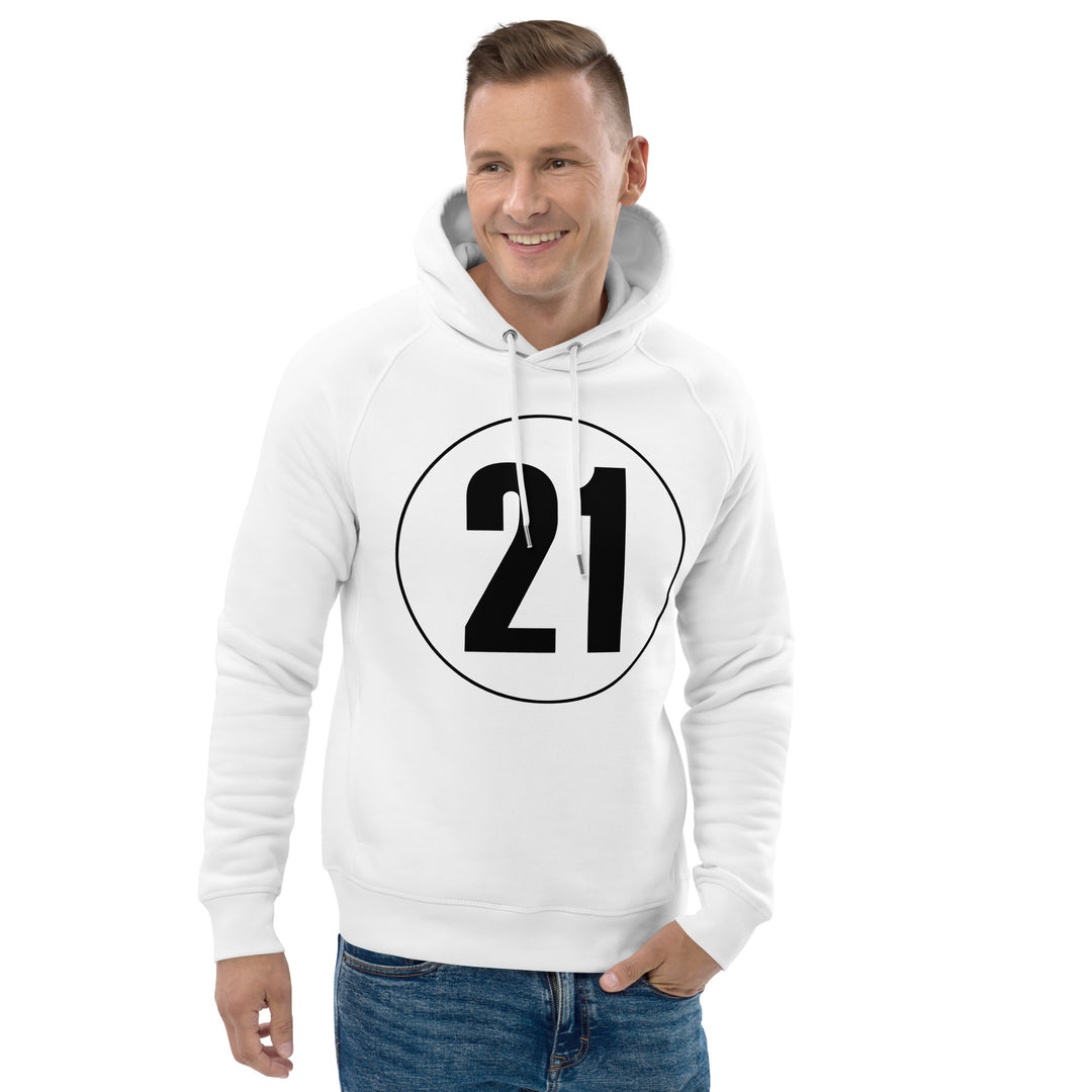 Unisex pullover hoodie: Black on White 21