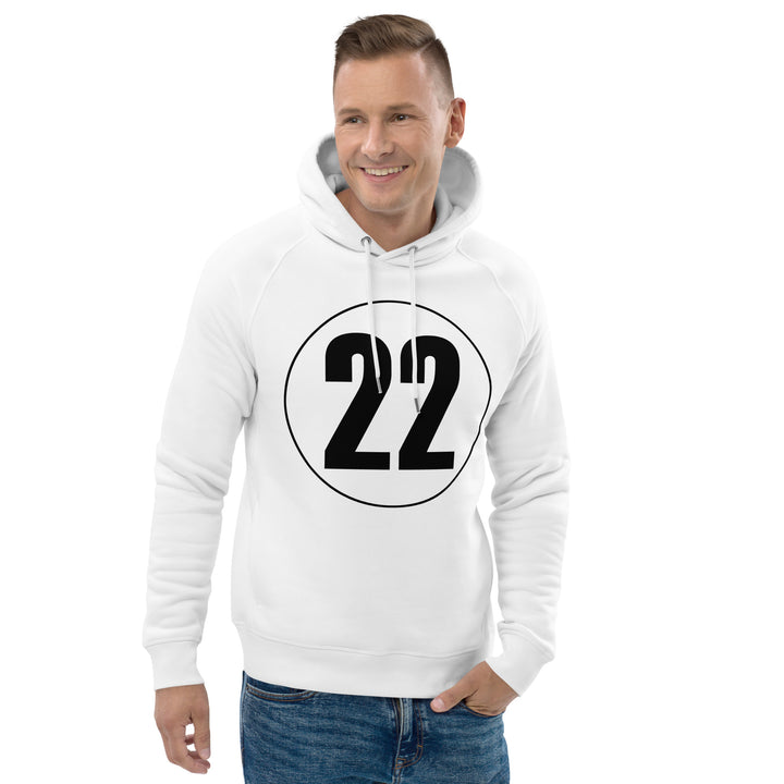 Unisex pullover hoodie: Black on White 22