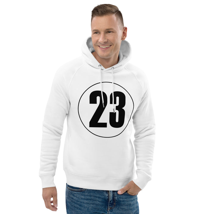 Unisex pullover hoodie: Black on White 23