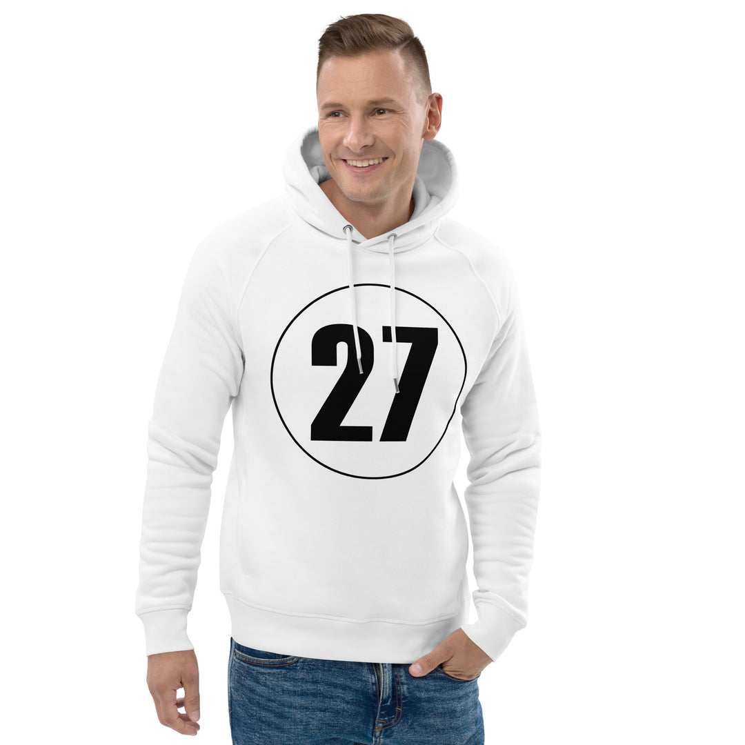 Unisex pullover hoodie: Black on White 27