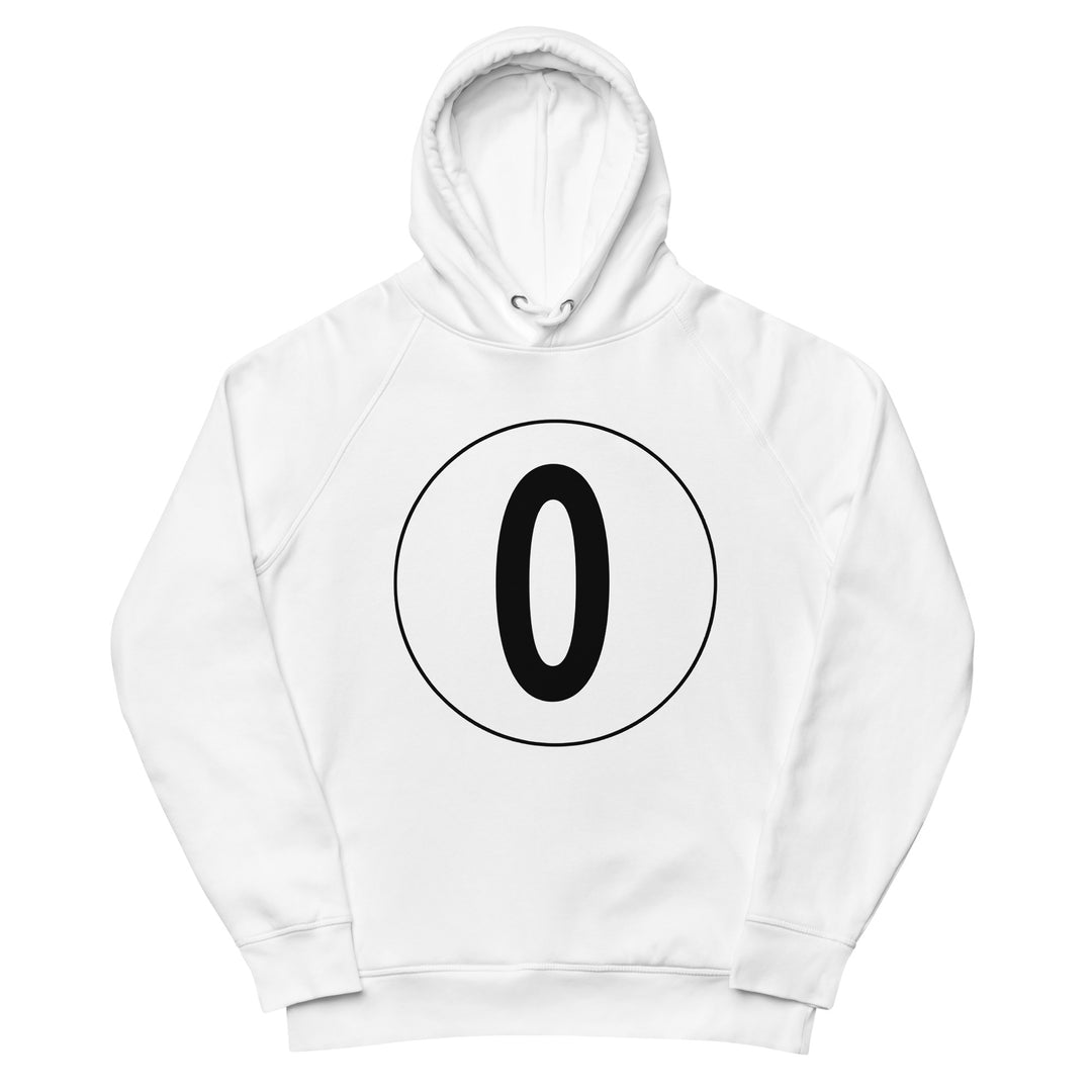 Unisex pullover hoodie: Black on White 0