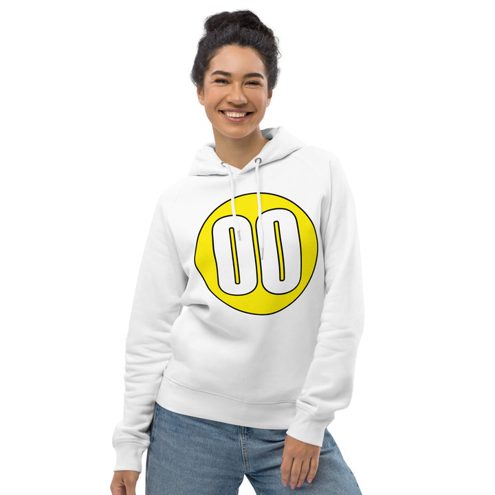 Unisex pullover hoodie: White on Yellow 00