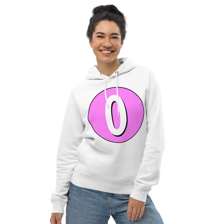 Unisex pullover hoodie: White on Pink 0