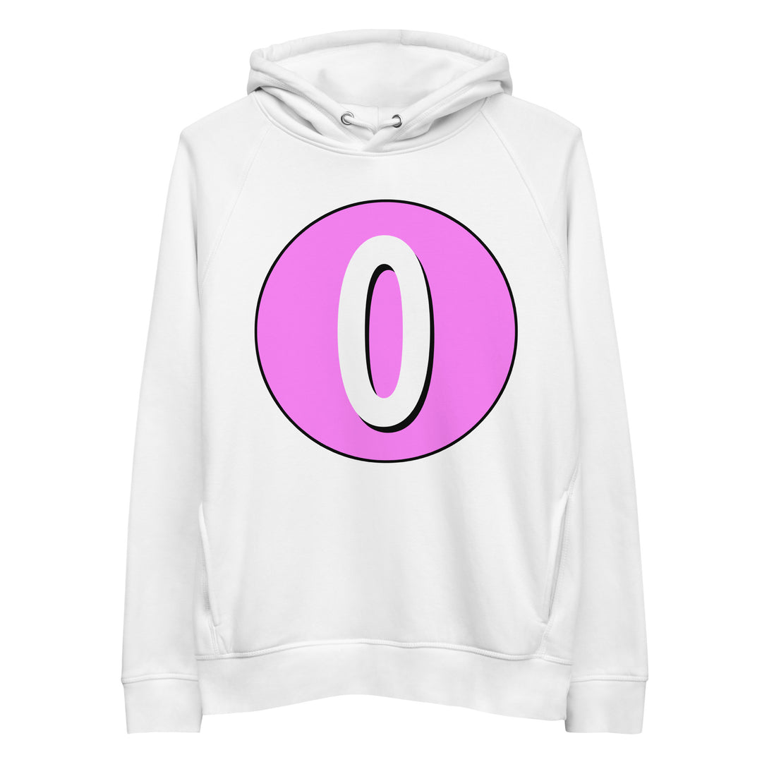 Unisex pullover hoodie: White on Pink 0