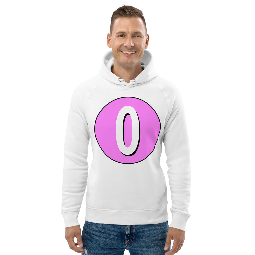 Unisex pullover hoodie: White on Pink 0