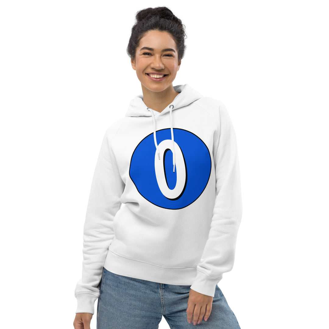 Unisex pullover hoodie: White on Periwinkle 0