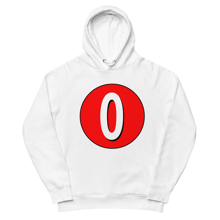 Unisex pullover hoodie: White on Red 0