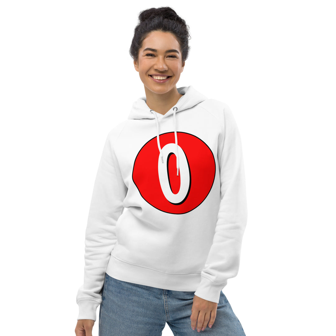 Unisex pullover hoodie: White on Red 0