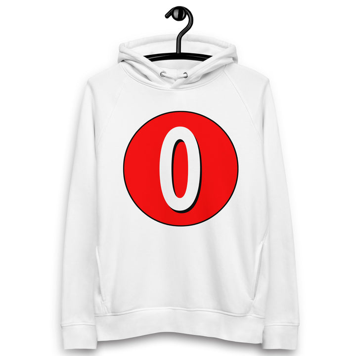 Unisex pullover hoodie: White on Red 0