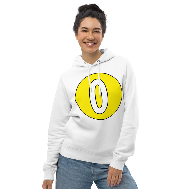 Unisex pullover hoodie: White on Yellow 0