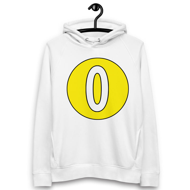 Unisex pullover hoodie: White on Yellow 0