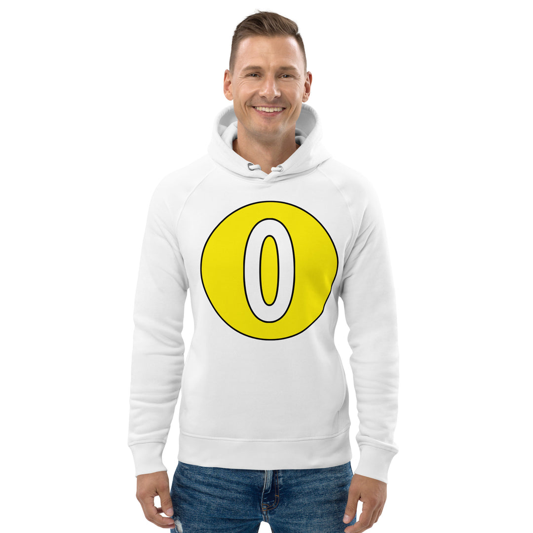 Unisex pullover hoodie: White on Yellow 0