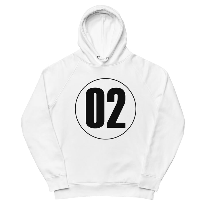 Unisex pullover hoodie: Black on White 02