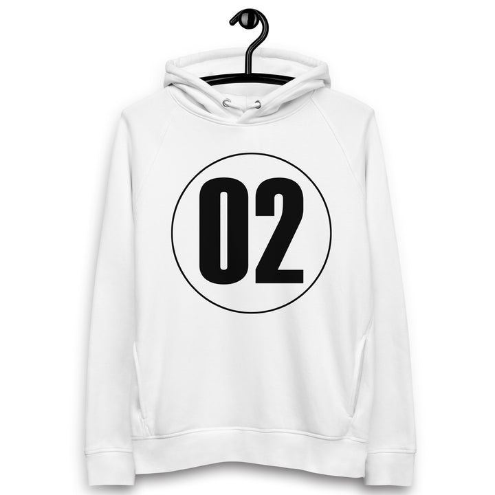 Unisex pullover hoodie: Black on White 02