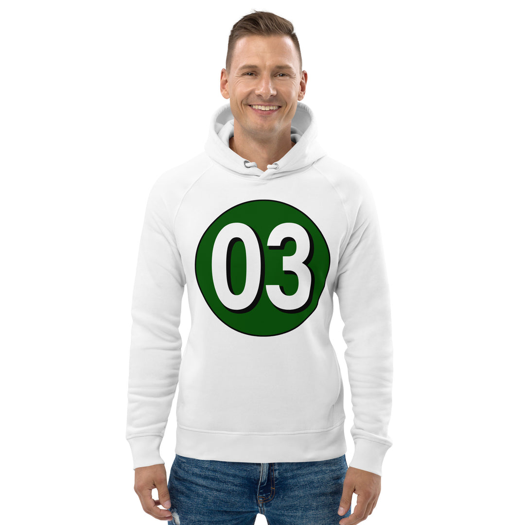 Unisex pullover hoodie: White on Hunter Green 03