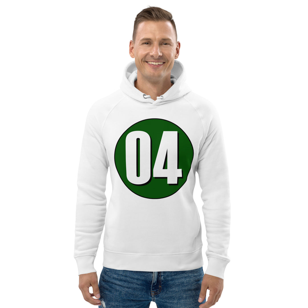 Unisex pullover hoodie: White on Hunter Green 04