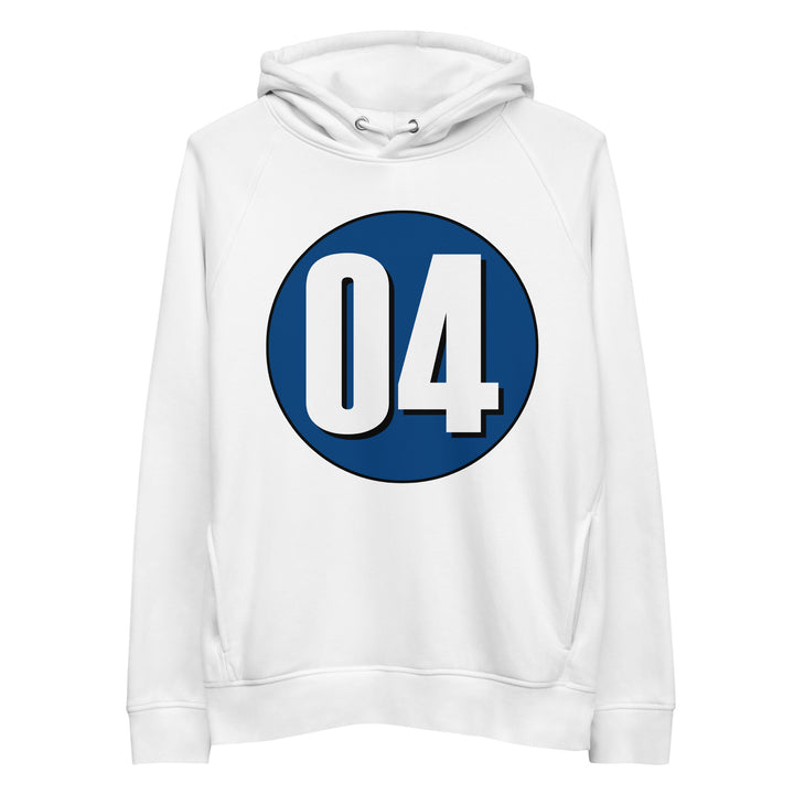 Unisex pullover hoodie: White on Navy Blue 04