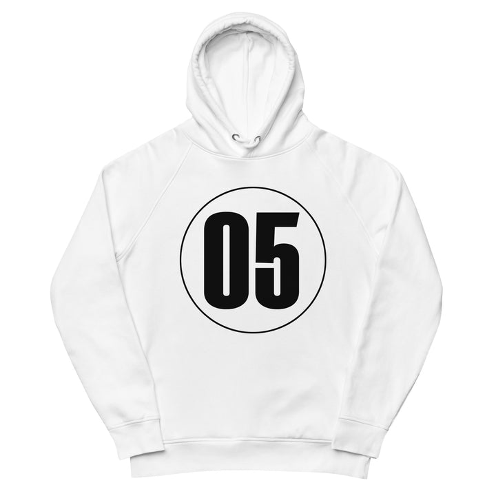 Unisex pullover hoodie: Black on White 05