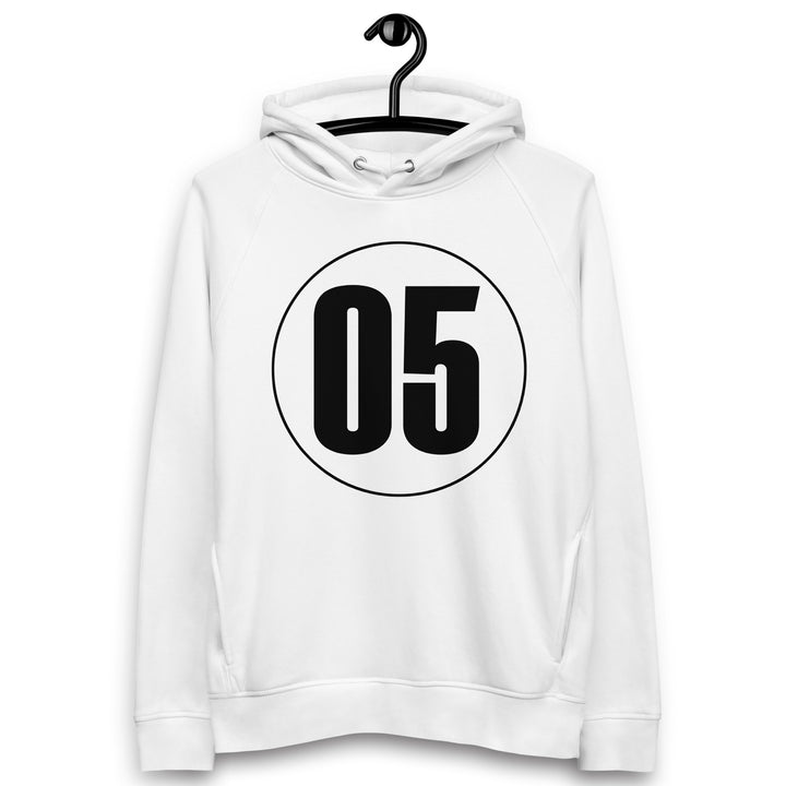 Unisex pullover hoodie: Black on White 05