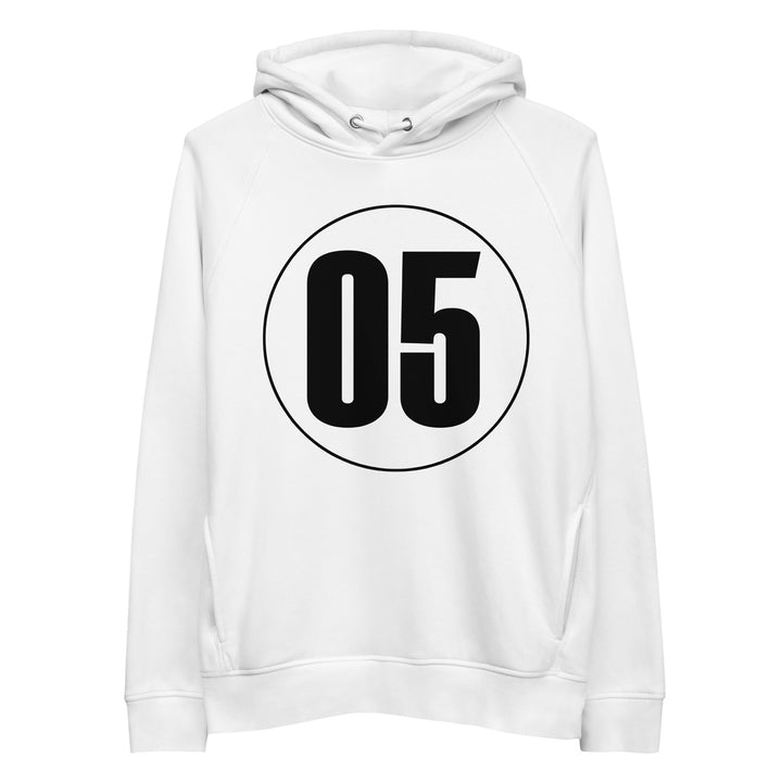 Unisex pullover hoodie: Black on White 05