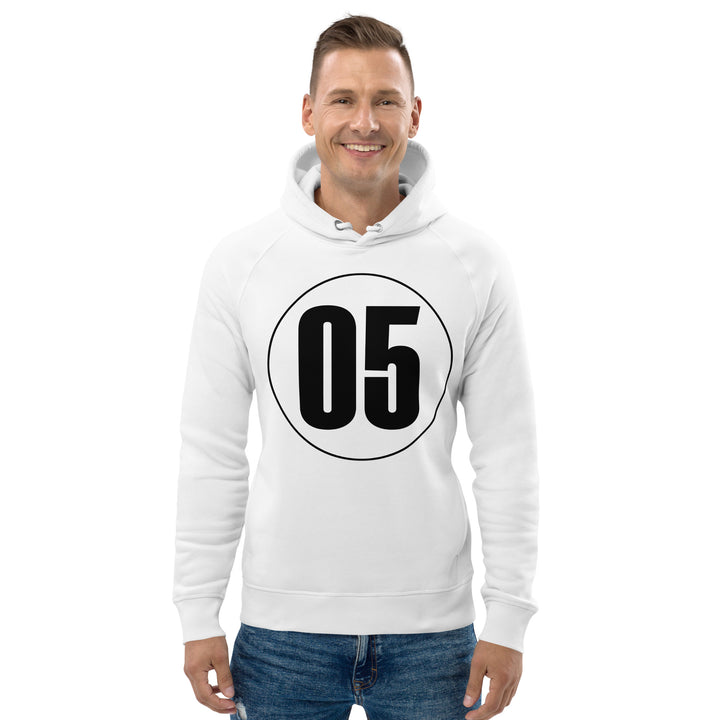 Unisex pullover hoodie: Black on White 05