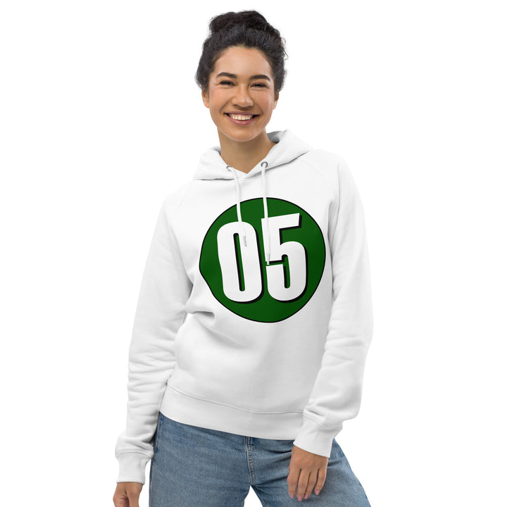 Unisex pullover hoodie: White on Hunter Green 05