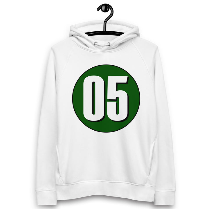 Unisex pullover hoodie: White on Hunter Green 05