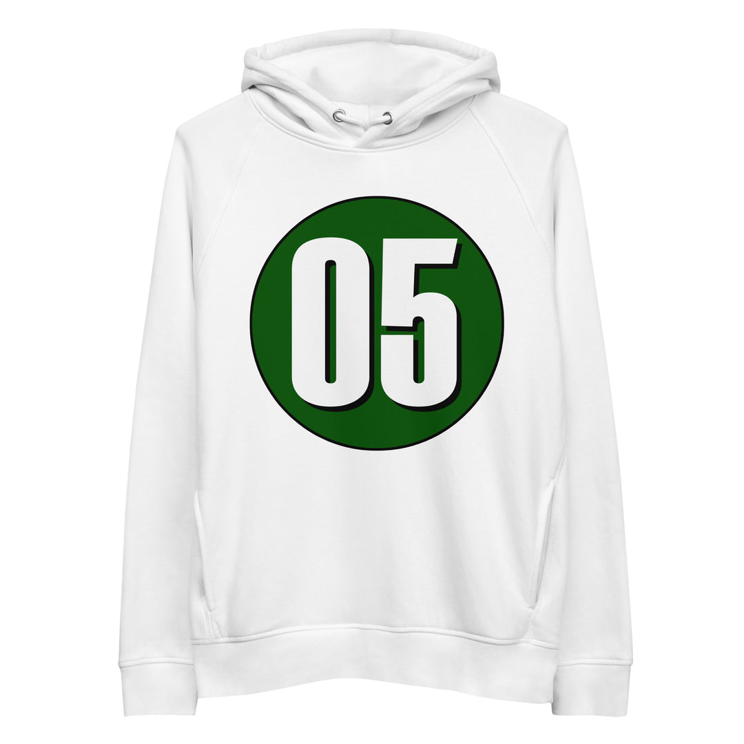 Unisex pullover hoodie: White on Hunter Green 05