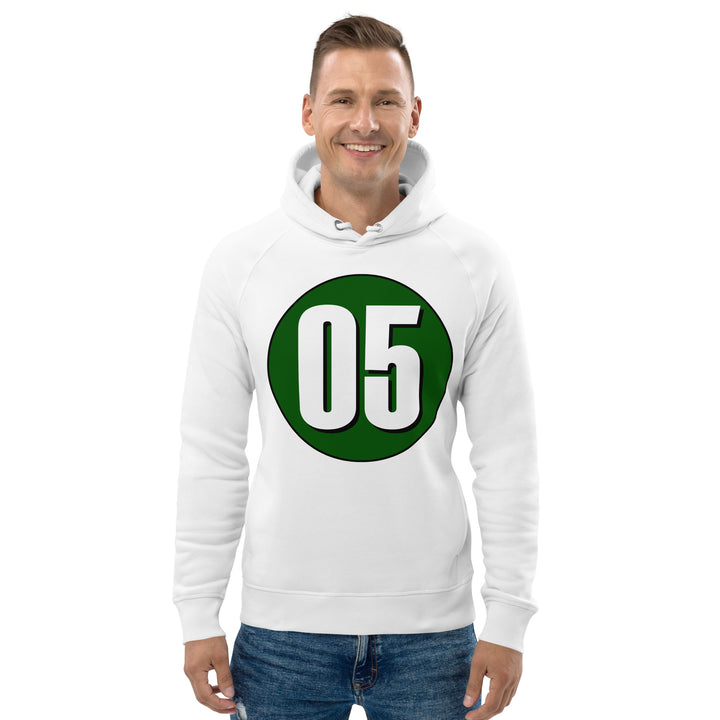 Unisex pullover hoodie: White on Hunter Green 05