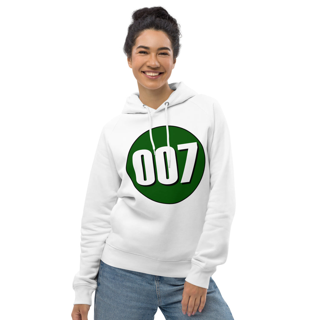 Unisex pullover hoodie: White on Hunter Green 007