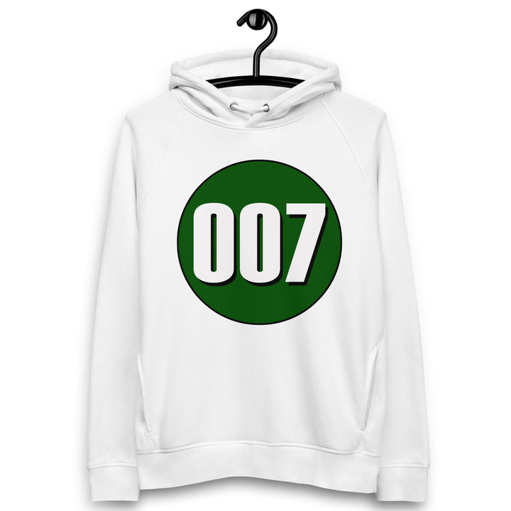 Unisex pullover hoodie: White on Hunter Green 007