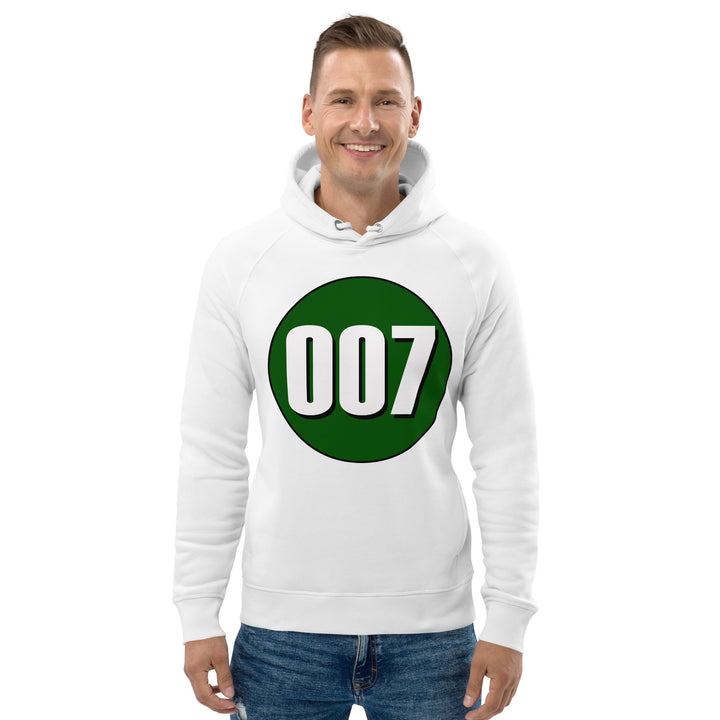 Unisex pullover hoodie: White on Hunter Green 007