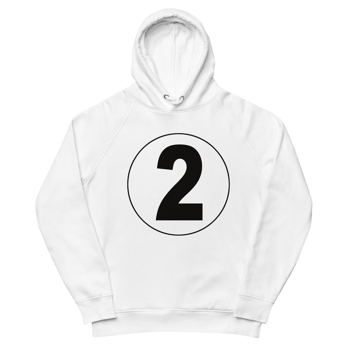 Unisex pullover hoodie: Black on White 2