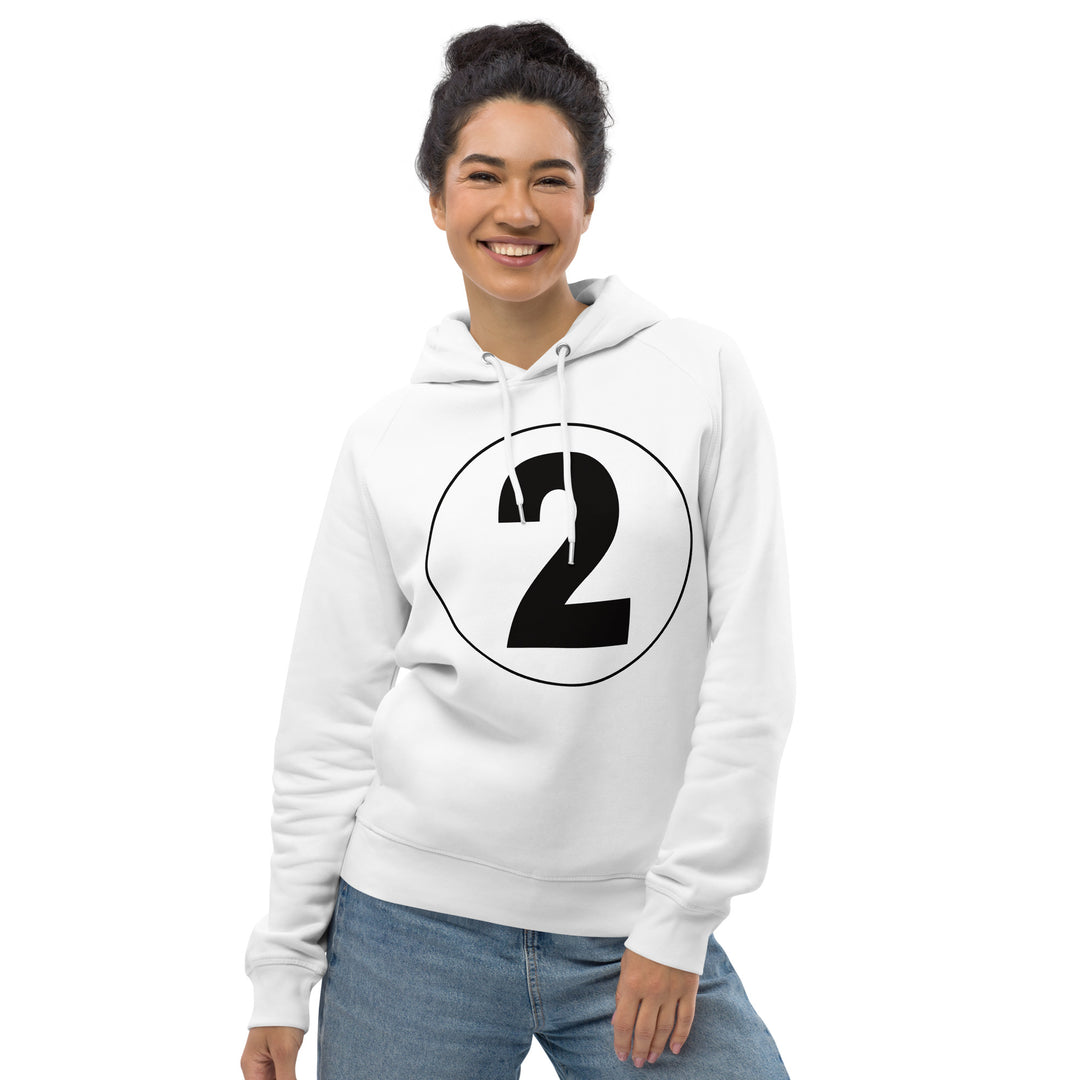 Unisex pullover hoodie: Black on White 2