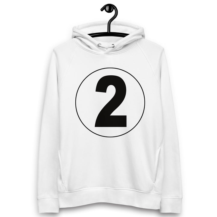 Unisex pullover hoodie: Black on White 2