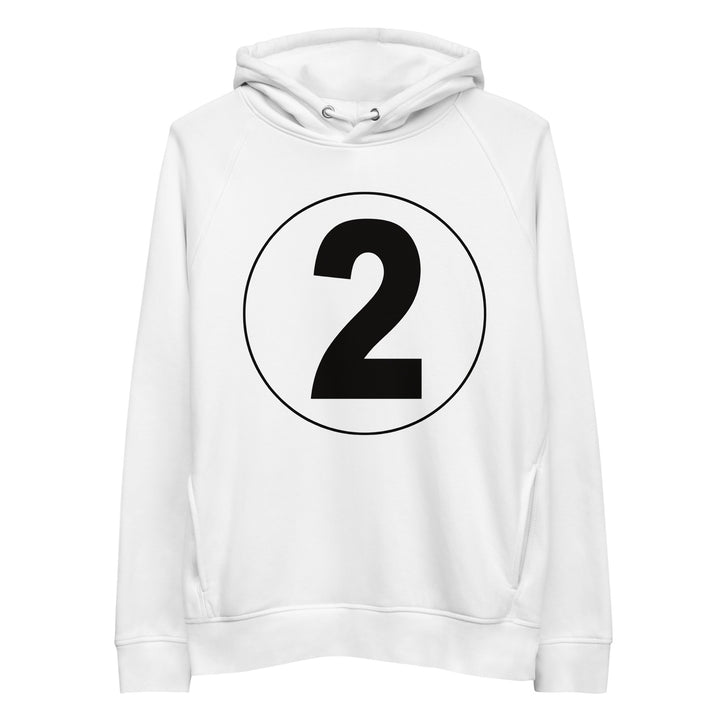 Unisex pullover hoodie: Black on White 2