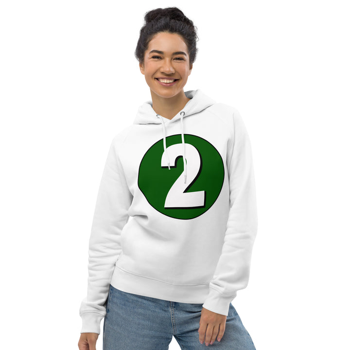 Unisex pullover hoodie: White on Hunter Green 2