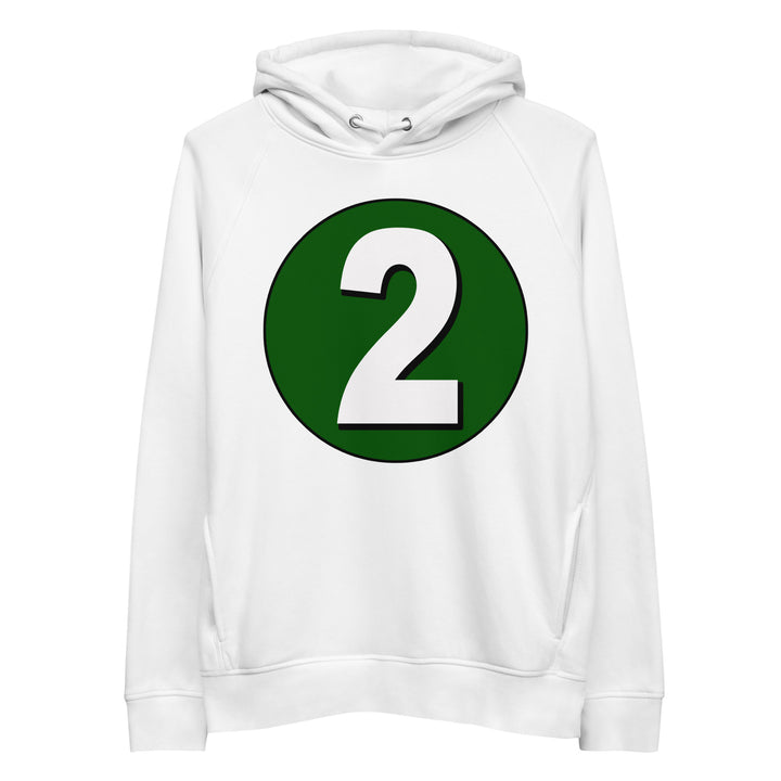 Unisex pullover hoodie: White on Hunter Green 2