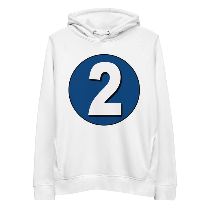 Unisex pullover hoodie: White on Navy Blue 2